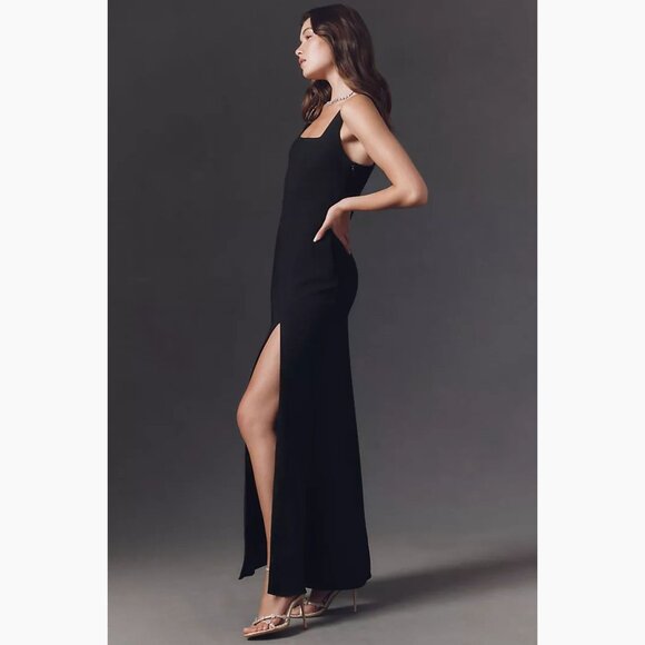 Anthropologie BHLDN Blake Square-Neck Stretch Crepe Maxi Dress 41186 - Picture 3 of 15